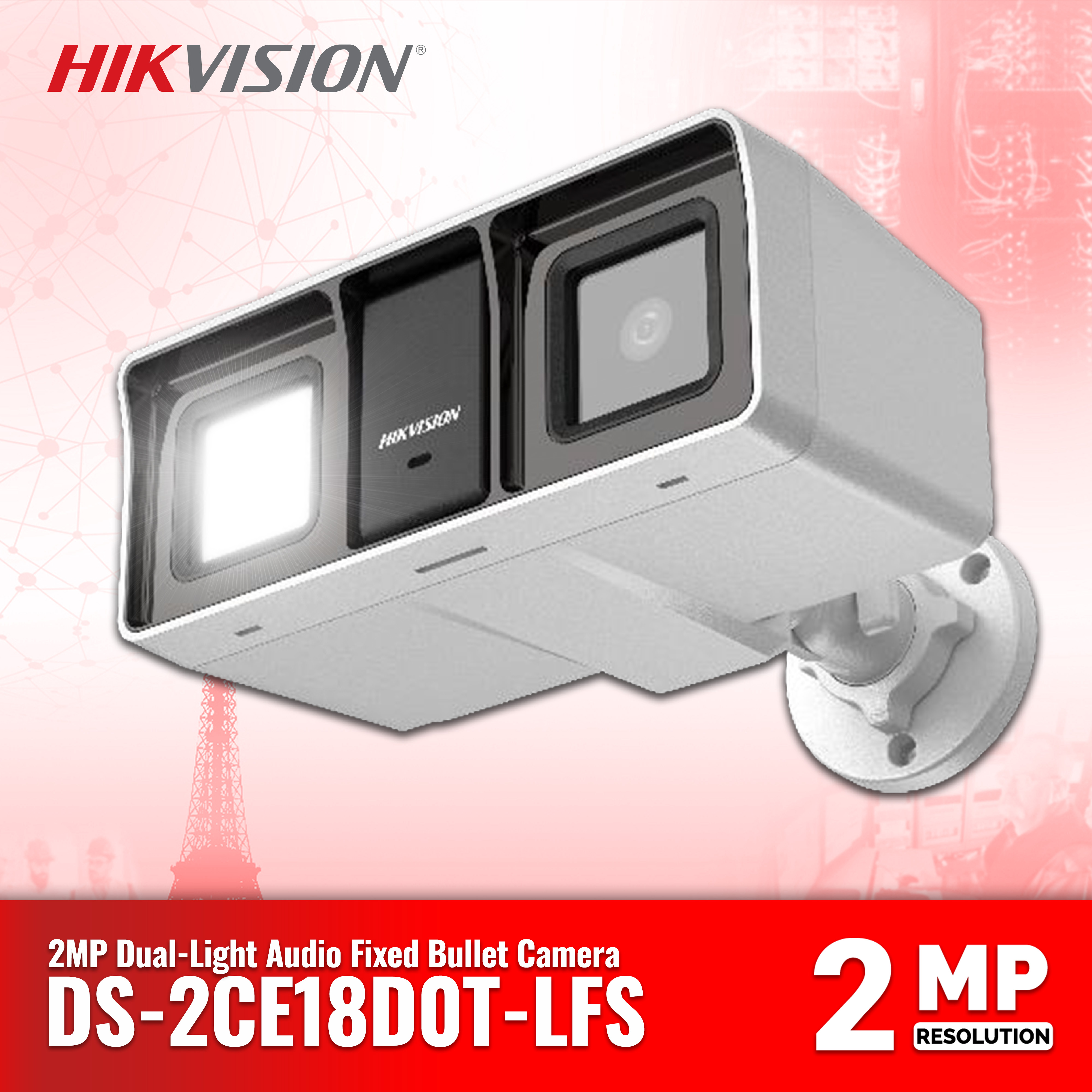 กล้องวงจรปิด HikVision DS-2CE18D0T-LFS 2MP 2.8mm