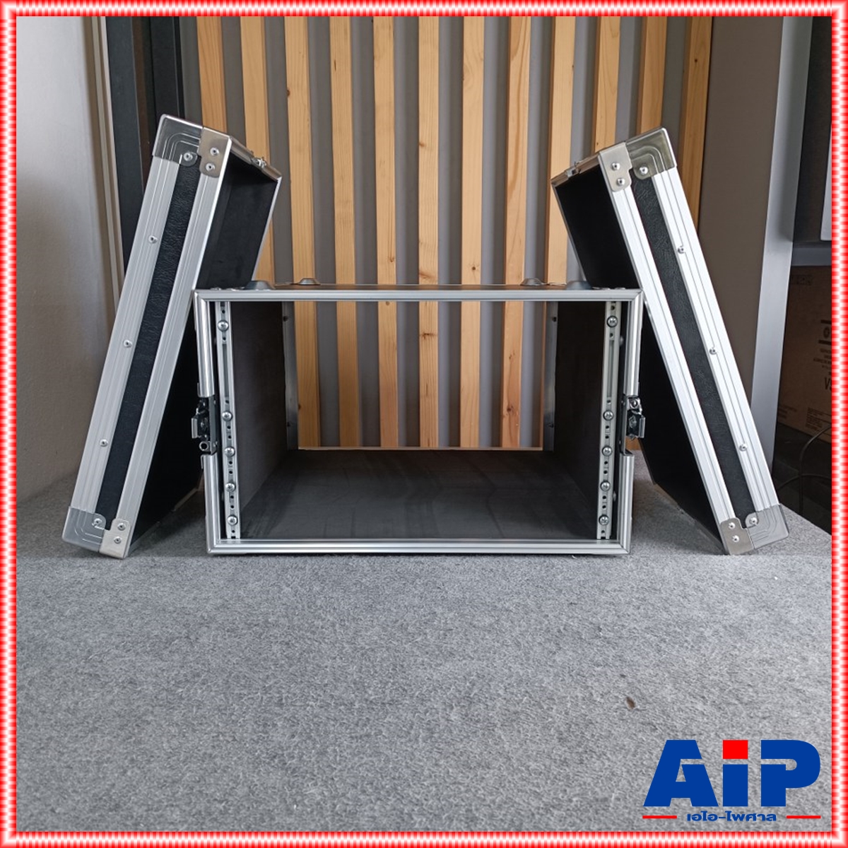 COMPACT B-6U สีดำ RACK ลึก21นิ้ว แร็ค กล่องใส่เครื่องเสียง กล่องแร็คสีดำ แร็คลึก21นิ้ว RACK6U เอไอ-ไพศาล