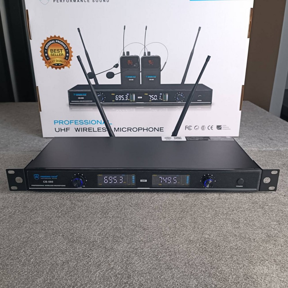 PROEUROTECH CB-580 ไมค์ลอย **คาดคู่** CB 580 CB580 ไมค์ลอยแบบคาดหูคู่ ไมค์โครโฟนไร้สาย เอไอ-ไพศาล