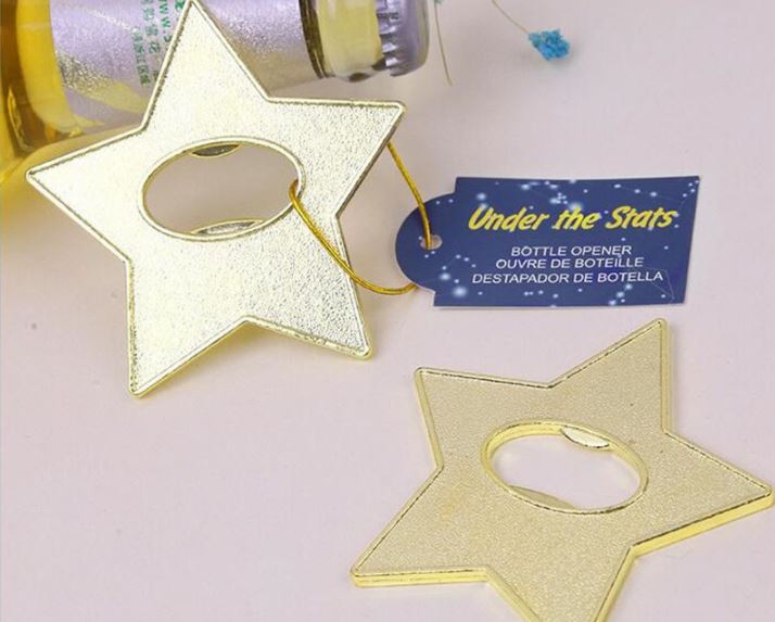 ของชำร่วยงานแต่งงาน ของแจก ของที่ระลึก ที่เปิดขวด รูปดาว star สีทอง เหมาะกับงานแต่งงาน หรูหรา 754850