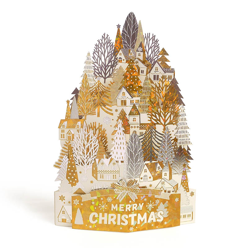 การ์ดคริสต์มาส ลายฉลุซ้อนสามมิติ Merry Christmas