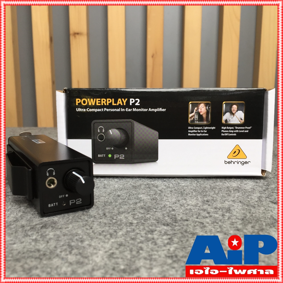 BEHRINGER P-2 in-ear monitor amplifier EarMonitor เครื่องช่วยฟัง หูฟังMonitor เครื่องเสียบหูฟัง POWERPLAY P 2 เอไอ-ไพศาล +++
