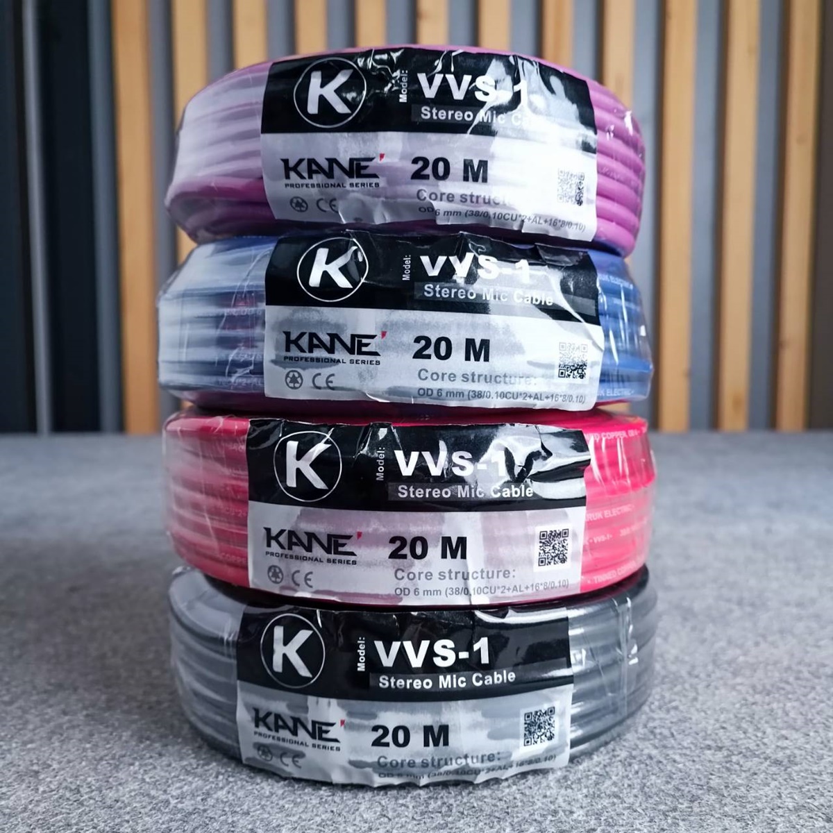 ขด20เมตร(1ขด) มี4สีให้เลือก KANE VVS-1 สายไมค์สเตอริโอ สีดำ/แดง/น้ำเงิน/ม่วง สายสัญญาณ VVS1 VVS 1 สายไมค์ST สายไมค์ 6mm เอไอ-ไพศาล