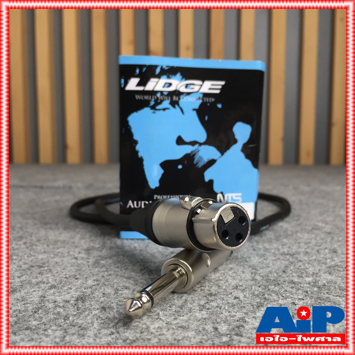 สายสัญญาณ XLRเมีย+Phone ยาว 1 เมตร LIDGE YM-381E สาย XLRเมีย-โฟนโมโน YM 381 E CANNON เมีย- Phone mono ym381E เอไอ-ไพศาล