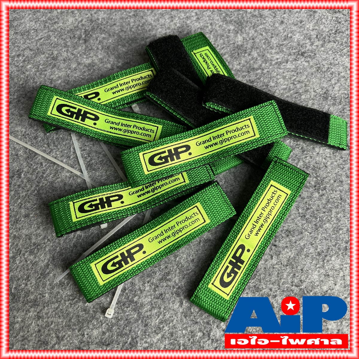 แพ็ค10เส้น สายรัดGIP สีเขียว สายรัดสาย สายรัดสายลำโพง สายรัดสายสัญญาณ GIP สายรัด ยาว 272mm