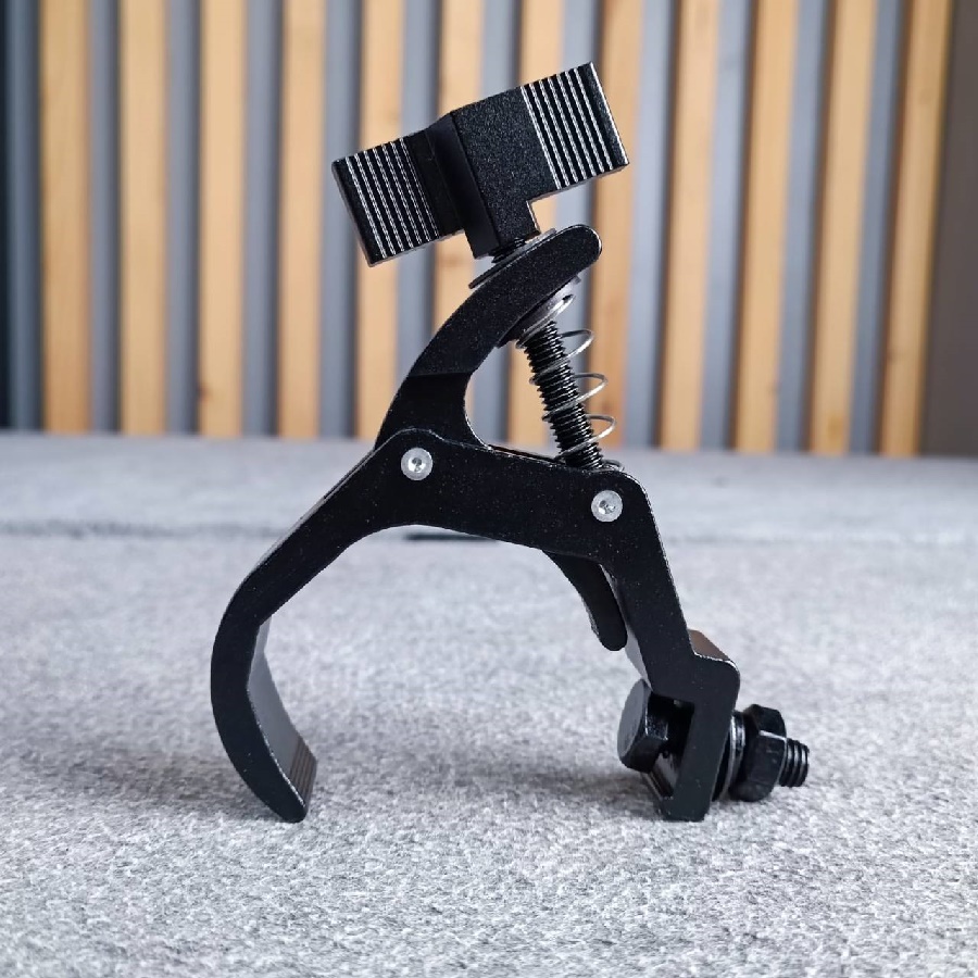 CLAMP-4 แค้มเดี่ยว สีดำ แค้มยึดไฟพาร์ แค้วยึดไฟเวที ไฟPAR แค้มสำหรับเกาะยึดทรัส เอไอ-ไพศาล