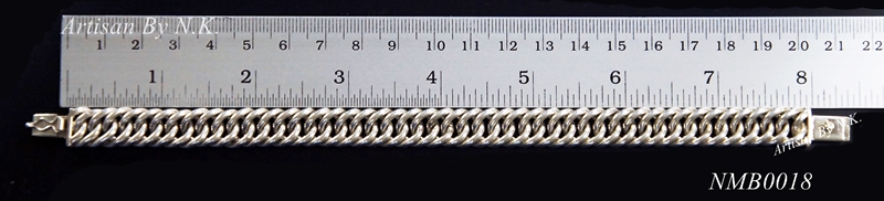 เลสข้อมือเงินแท้ ยาว 8 นิ้ว (Sterling silver men bracelet)