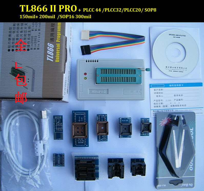 XGECU TL866II Plus TL866A nand flash 24 93 25 USB Universal bios EEprom AVR programmer