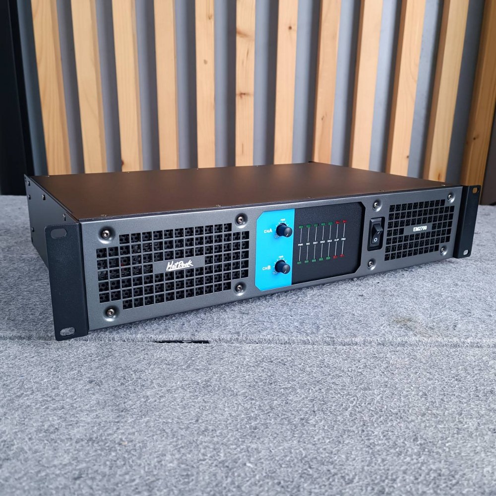 HOTROCK EM-2700 POWERAMP เพาเวอร์แอมป์ 2 แชนแนล กำลังขับ 600 วัตต์ที่ 8 โอห์ม EM 2700 EM2700 เอไอ-ไพศาล