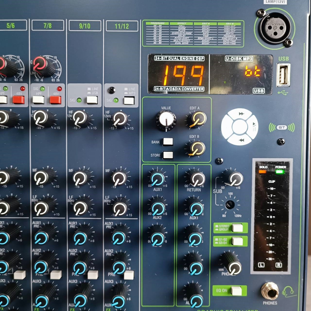 PROEUROTECH SQ-12FX MIXER มิกเซอร์ เอฟเฟคแท้ เครื่องปรับแต่งเสียง โปร ยูโรเทค SQ 12FX SQ12FX เอไอ-ไพศาล