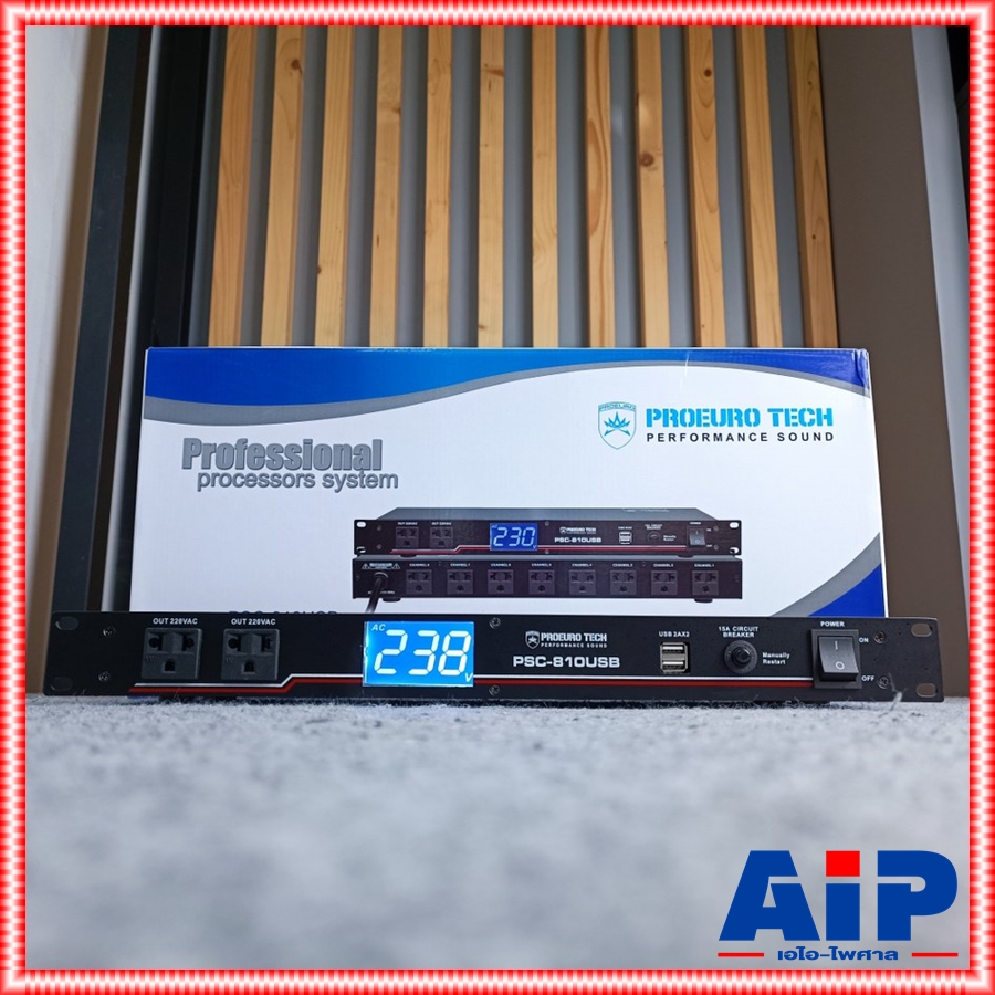 ปลั๊กพ่วงติดแร็ค PROEUROTECH PSC810USB ปลั๊กติดแร็ค ปลั๊กไฟตู้แร็ค ปลั๊กไฟติดตู้แร็ค ติดแร็ค PSC 810 USB PRO EUROTECH เอไอ-ไพศาล