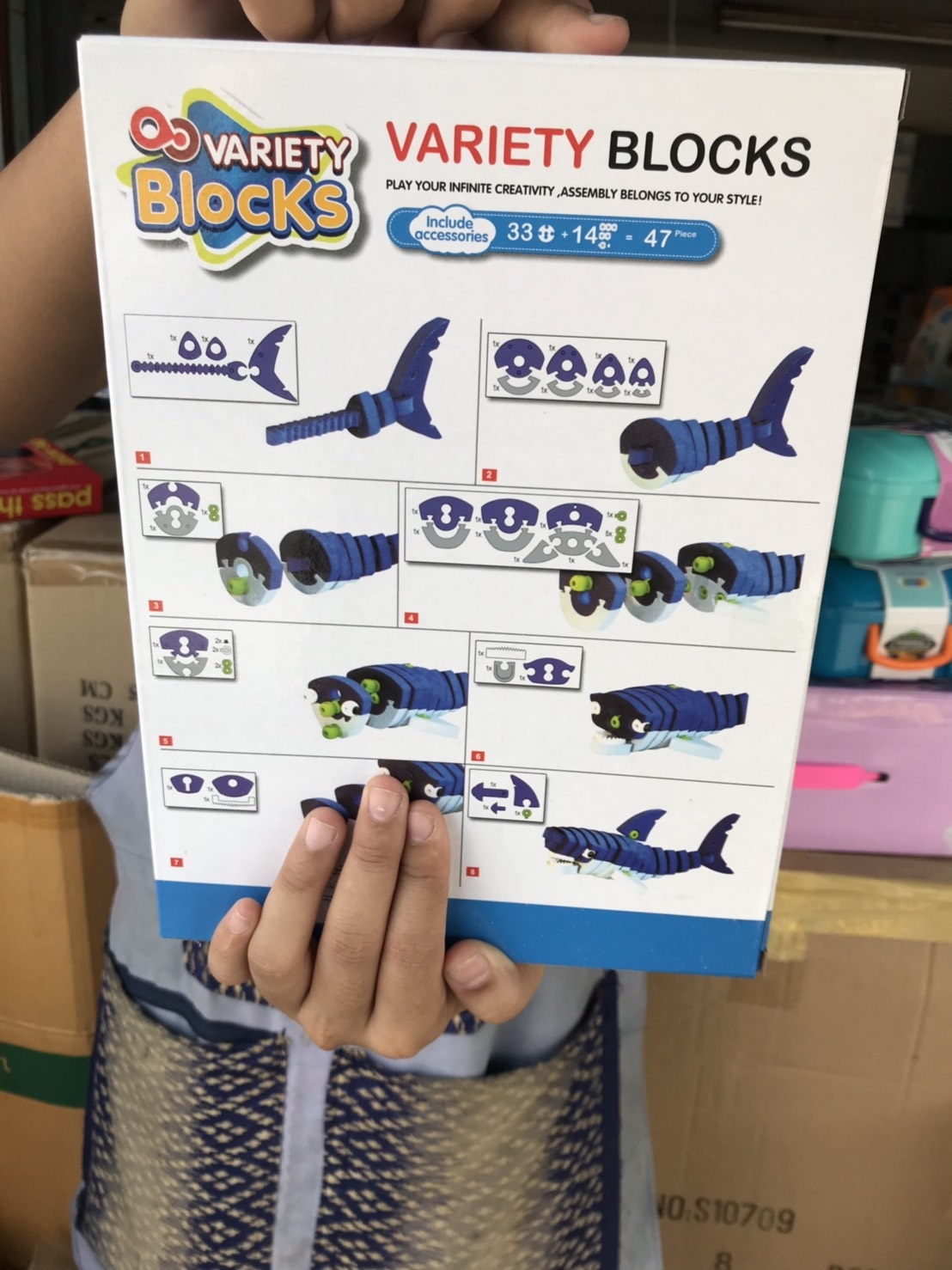 3123 ของเล่นตัวต่อปลาฉลาม บล็อกตัวต่อลายปลา 3D ปลีกกล่องละ. SALE (ของหมด)