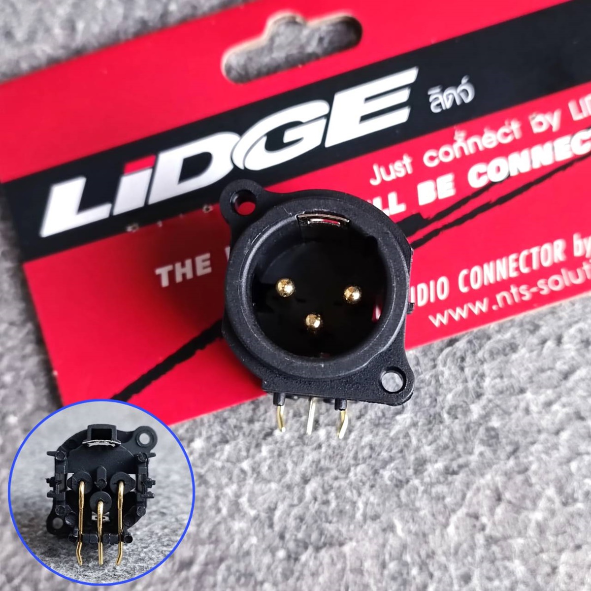 XLR ติดแท่น LIDGE YM-063 ติดแท่นตัวผู้ ลงปริ้นท์ แจ็คCANNON แจ็คตัวผู้ P.CANNONติดแท่นตัวผู้ P.CANNON เอไอ-ไพศาล