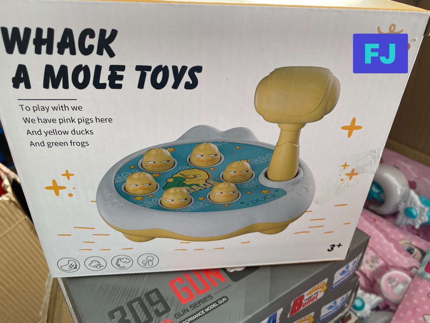 JY008-1 ของเล่นเด็กเกมส์ทุบตัวตุ่น เกมส์ทุบเป็ด ของเล่นค้อนทุบ ปลีกกล่องละ