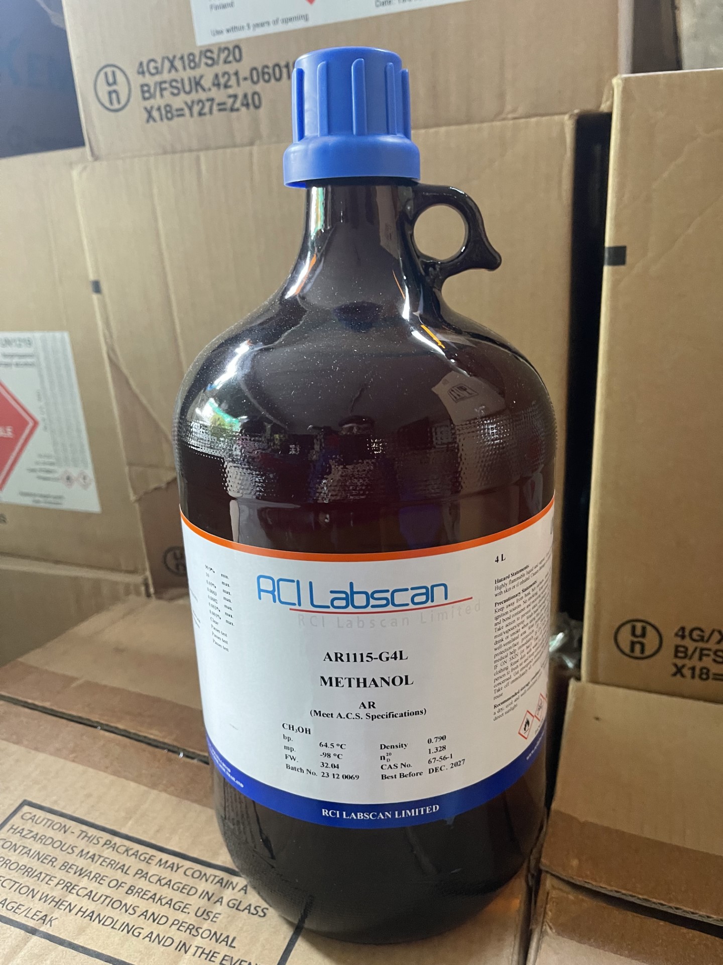 Methanol HPLC, 4 L -RCI Labscan