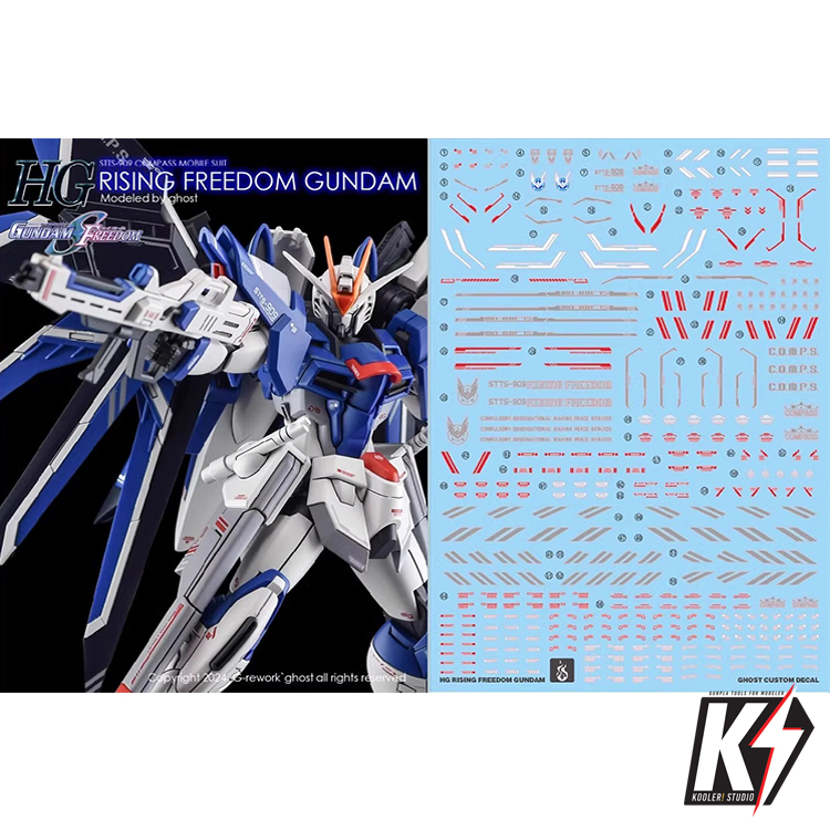 Waterdecal CG HG Rising Freedom Gundam #ดีคอลน้ำสำหรับติดกันพลา กันดั้ม Gundam พลาสติกโมเดลต่างๆ