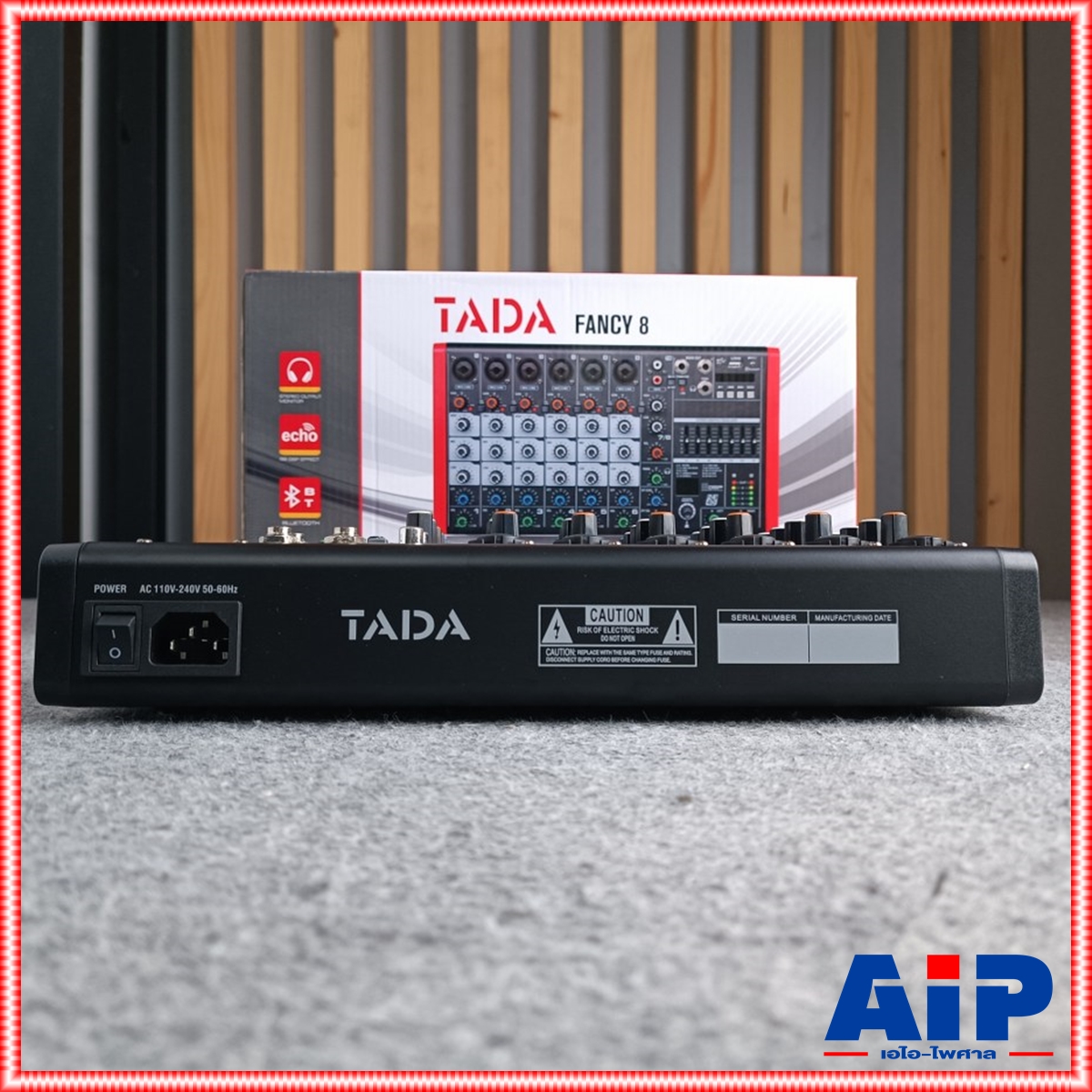 TADA FANCY-8 MIXER สีดำ มิกเซอร์ TADA FANCY 8 มิกเซอร์อนาล็อกขนาดเล็ก USB บลูทูธ พร้อมช่อง Line จำนวน 6 ช่อง เอไอ-ไพศาล