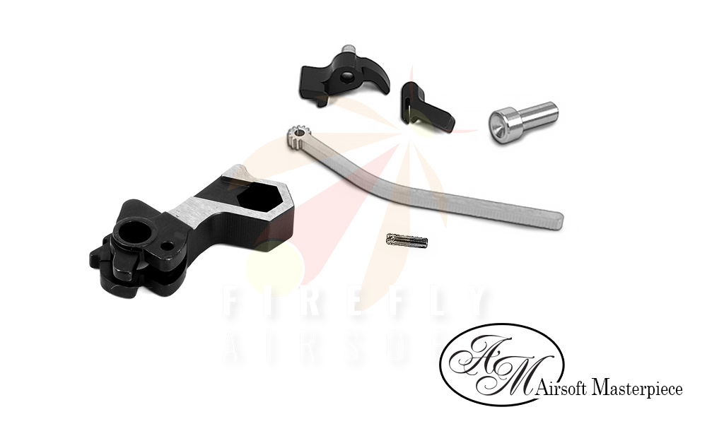 Airsoft Masterpiece CNC Steel Hammer & Sear Set for Marui Hi-CAPA (Hex) - Two Tone