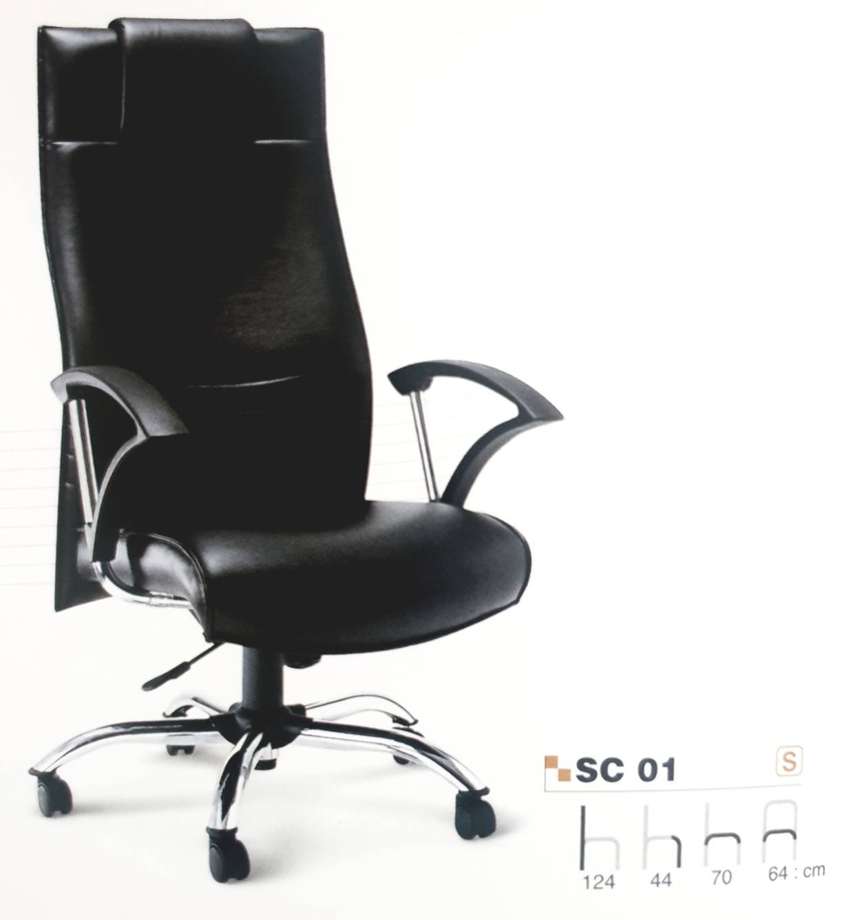เก้าอี้สำนักงานผู้บริหาร, เก้าอี้สำนักงานพนักพิงสูง, เก้าอี้สำนักงาน ยี่ห้อ อาซาฮี Asahi รุ่น SC-01