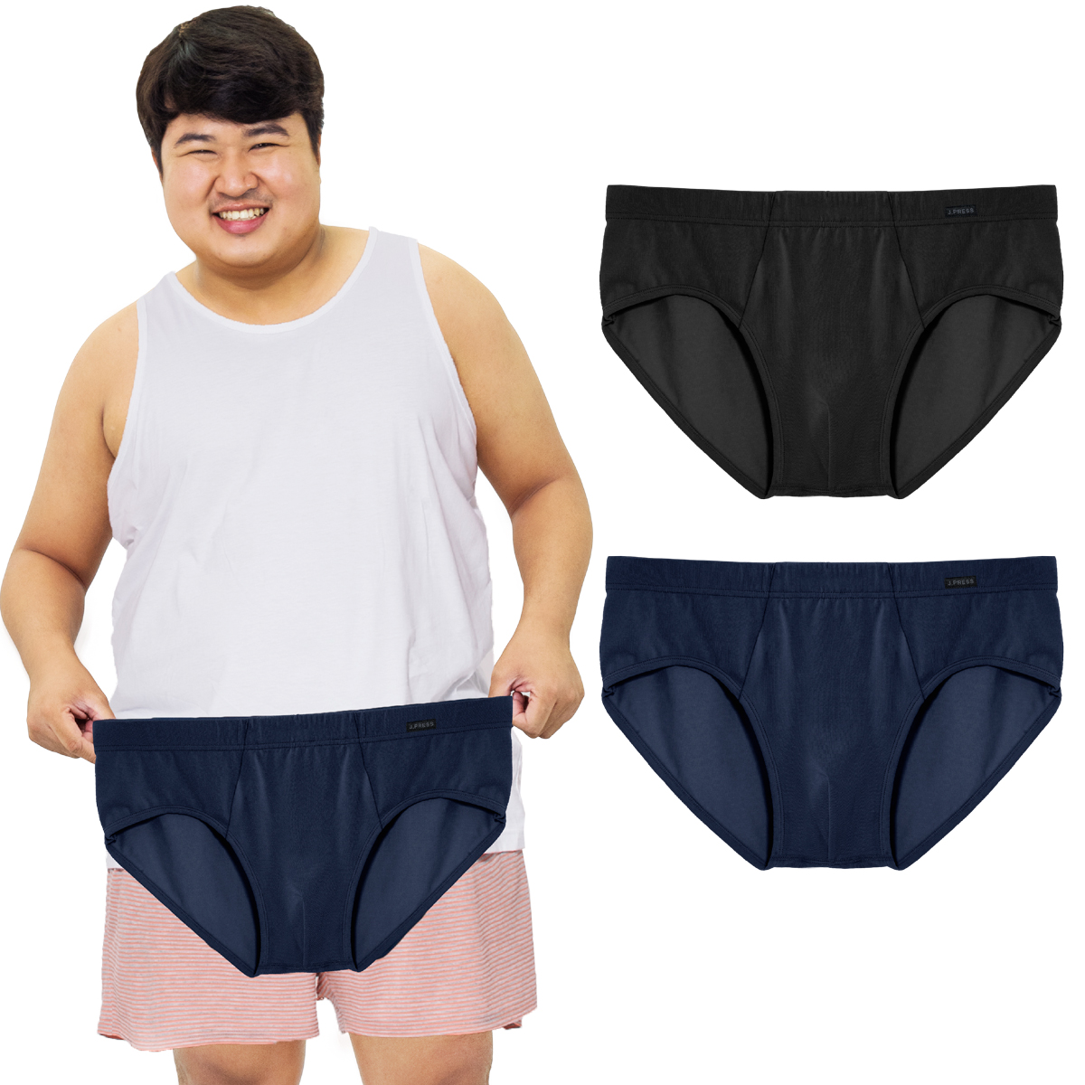 J.Press กางเกงในชาย ขอบหุ้มผ้า เจเพรส รุ่น 9351 ++ไซส์ใหญ่พิเศษ++ จำนวน 2 ตัว/แพ็ค