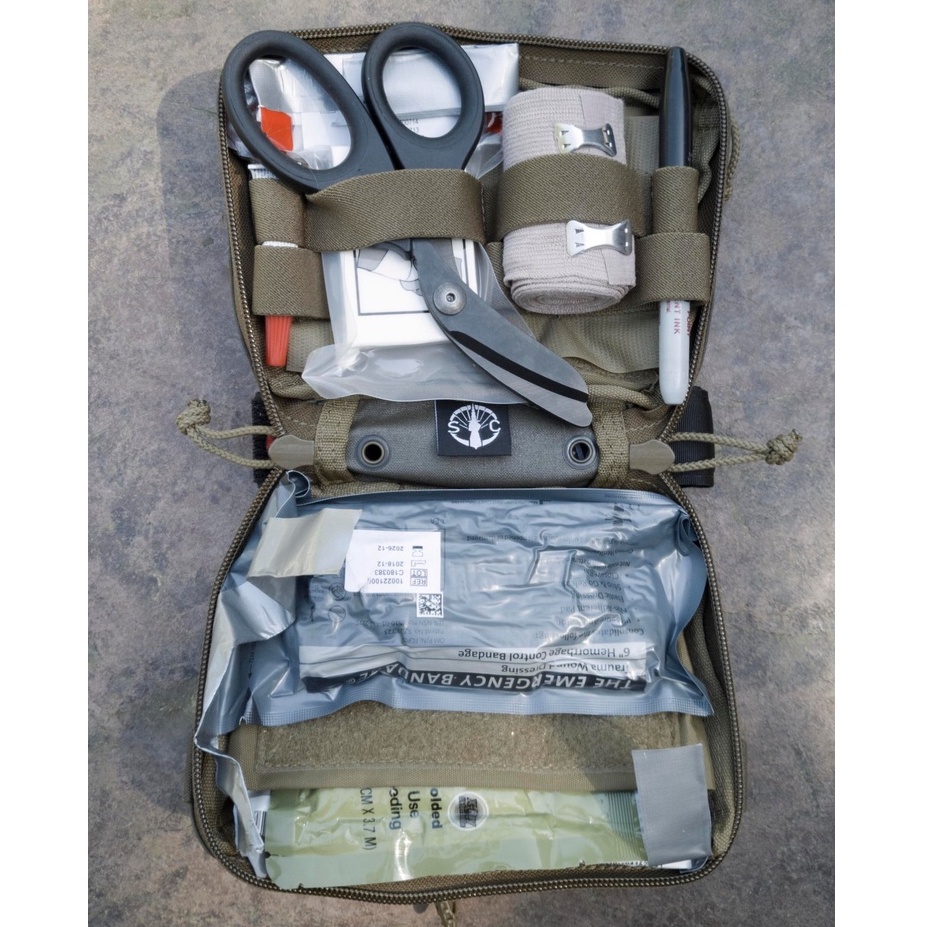 กระเป๋าเสริมติดเวส สีดำ-สีเขียว RAID DROP POUCH [ TR007DP ] ( Tactical Rider )