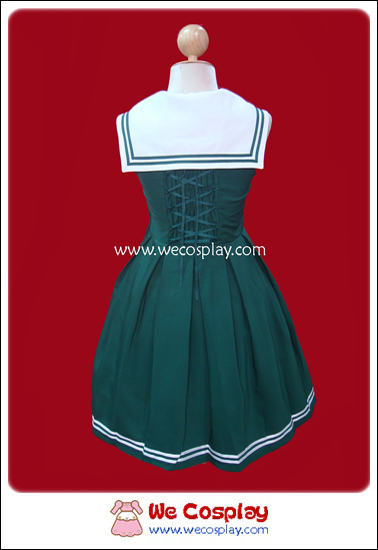 จัมเปอร์สเกิร์ตเลิฟลี่กรีนมารีน สีเขียว (Lovely Green Marine Lolita Jumper Skirt)