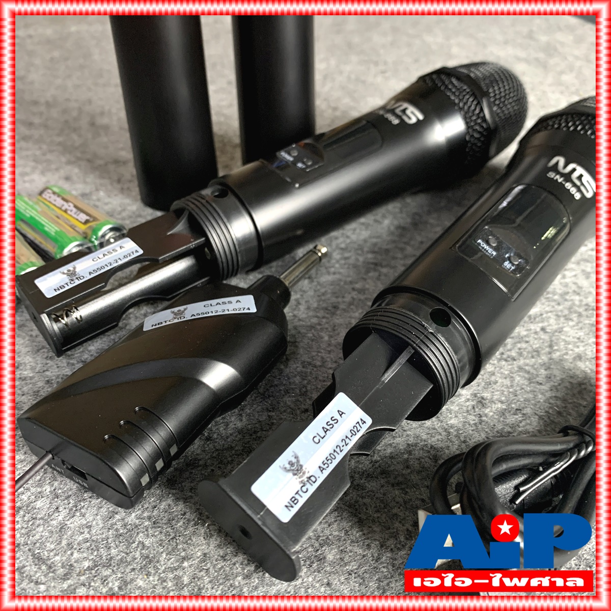 NTS SN668 ไมค์ลอยคู่ UHF ปรับความถี่ได้ ความถี่ใหม่ กสทช SN-668 เครื่องรับเล็ก SN 668 ไมค์ลอยUHF ใช้ถ่าน AA จูนความถี่ได้ เอ็นทีเอส ใช้ในรถ ใช้ในที่ไม่มีไฟฟ้าได้ สะดวกมาก เอไอ-ไพศาล