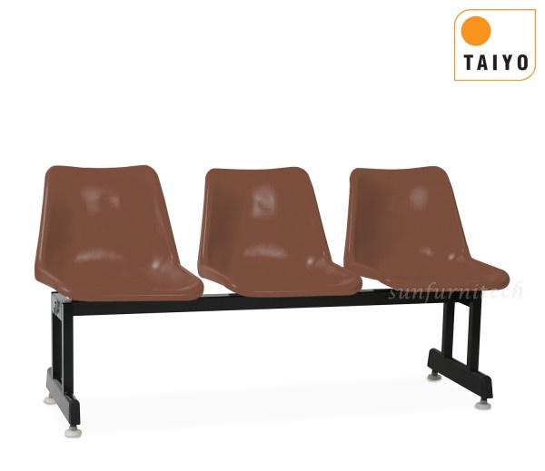 เก้าอี้โพลีแถว, เก้าอี้พักคอย 3 ที่นั่ง, 4 ที่นั่ง ขาเหล็กเกือกม้า ที่นั่งเปลือกโพลี Taiyo รุ่น CP-113 ,CP-114
