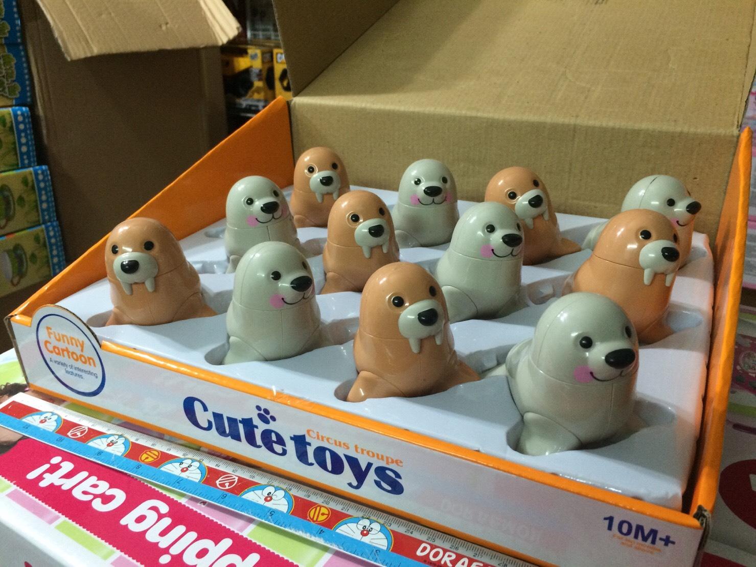 S120 ของเล่นแมวน้ำเล่นมือบิดคอมีเสียง ยกกล่อง 12 ตัว