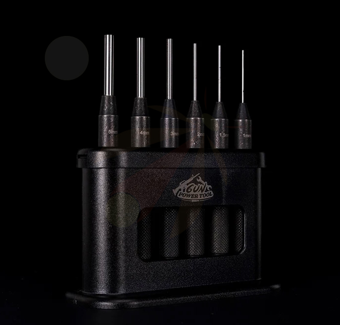 GUN POWER TOOL 6PCS PUNCHER SET -Black