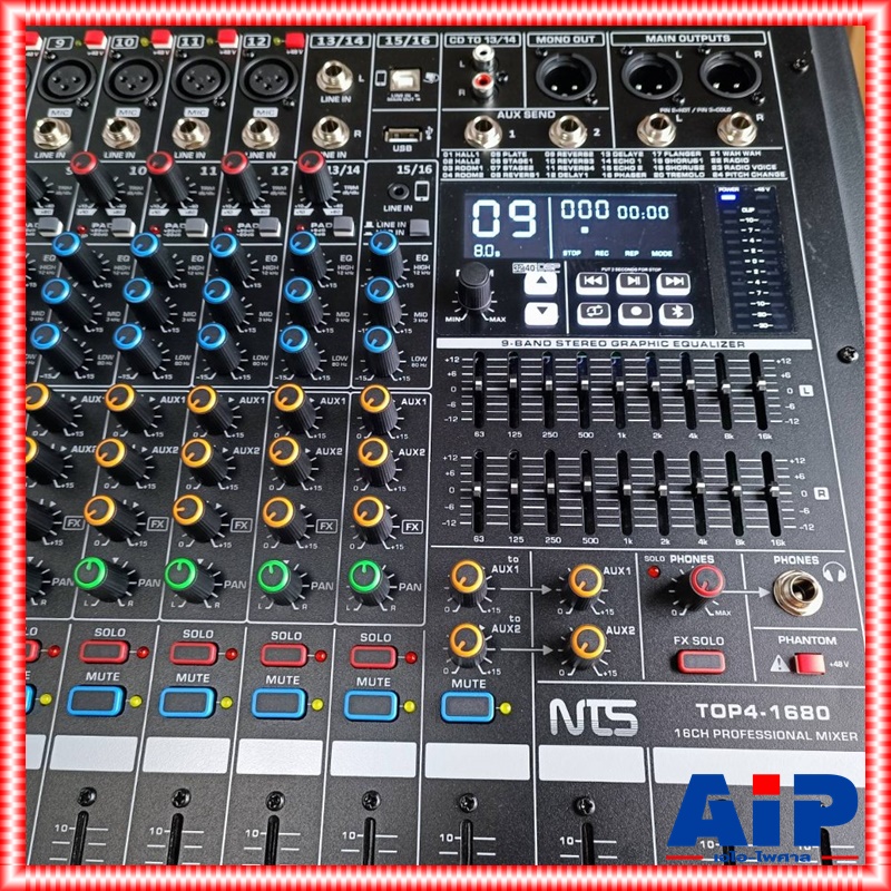 NTS TOP4-1680 POWERMIXER 4CH เอฟเฟคแท้ เพาเวอร์มิกเซอร์ มิกซ์NTS เครื่องเสียง เครื่องผสมสัญญาณเสียง เครื่องปรับแต่งเสียง MIX TOP4 1680 TOP41680 เอไอ-ไพศาล