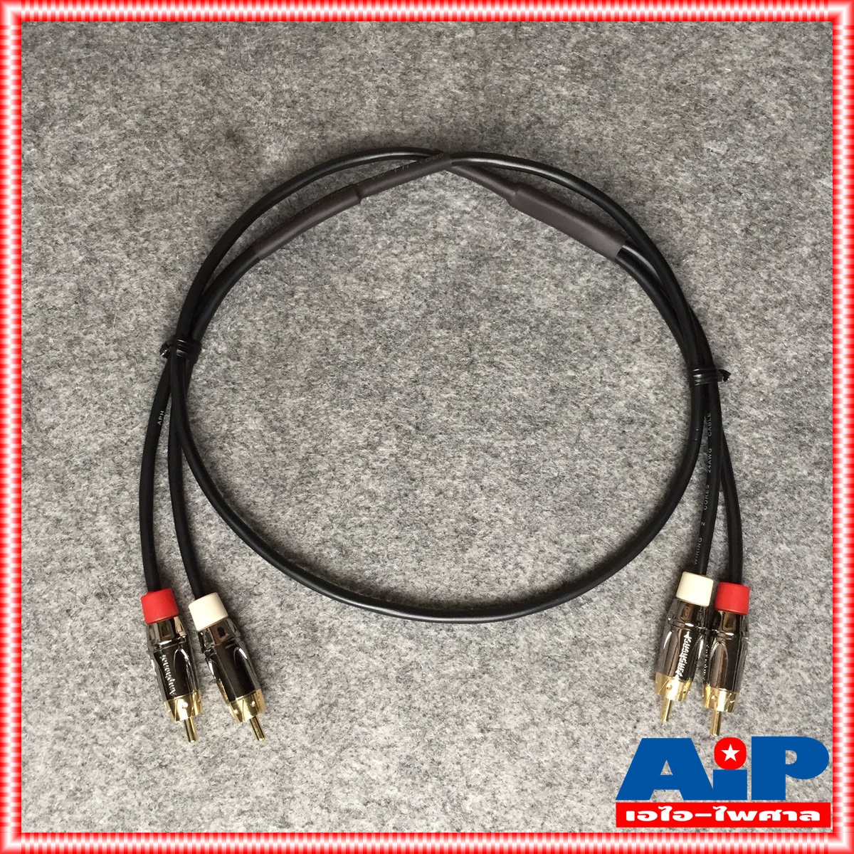 1เมตร AMPHENOL CA4549-4549-WB-001 สายRCAx2หัวท้าย ยาว1เมตร