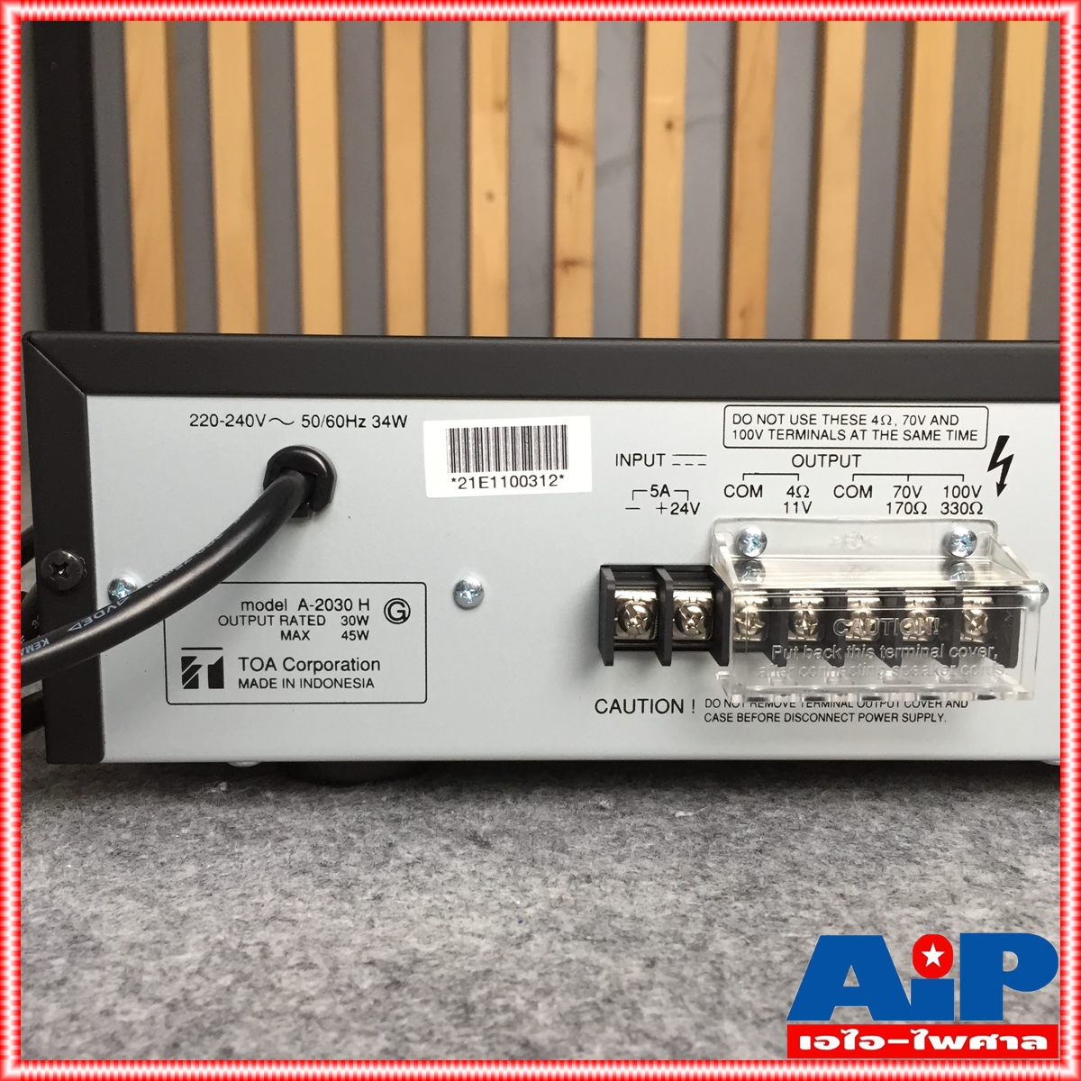 TOA A-2030H AMPLIFIER เครื่องขยายเสียง A 2030H A2030H AMP amp แอมป์ A2030 A-2030 A 2030 เครื่องเสียง เอไอ-ไพศาล