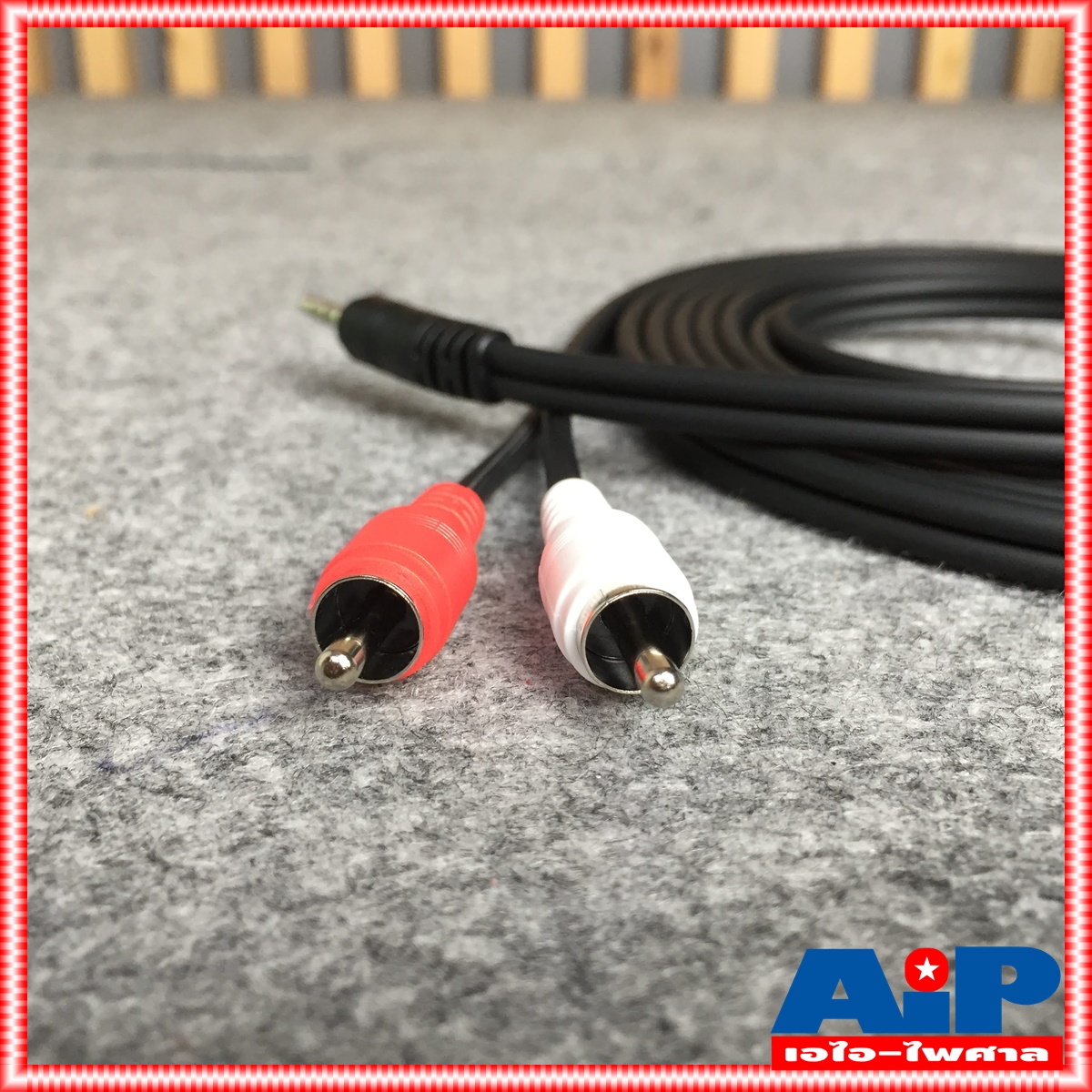 3เมตร สายสัญญาณสเตริโอ TRST 3.5 to RCA 2 หัว DYNACOM J015-7 สาย P.TR-ST - P. RCA x2 3เมตร สาย TR-ST ออก RCA x2