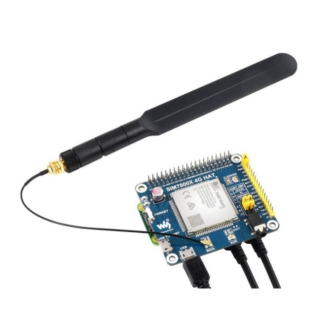 SIM7600G-H 4G HAT For Raspberry Pi, LTE Cat-4 4G / 3G / 2G Support, GNSS Positioning, Global Band