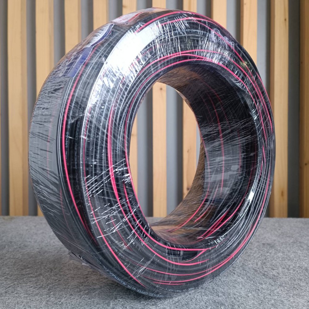 ขด100เมตร สายดรอปวาย ทองแดงชุบ 0.9mm CC2X0.9mm ทองแดงชุบ สายดรอปวายทองแดงชุบ สินค้าผลิตในประเทศไทย รุ่นพิเศษมีแถบสายสีแดง CC2 0.9 เอไอ-ไพศาล