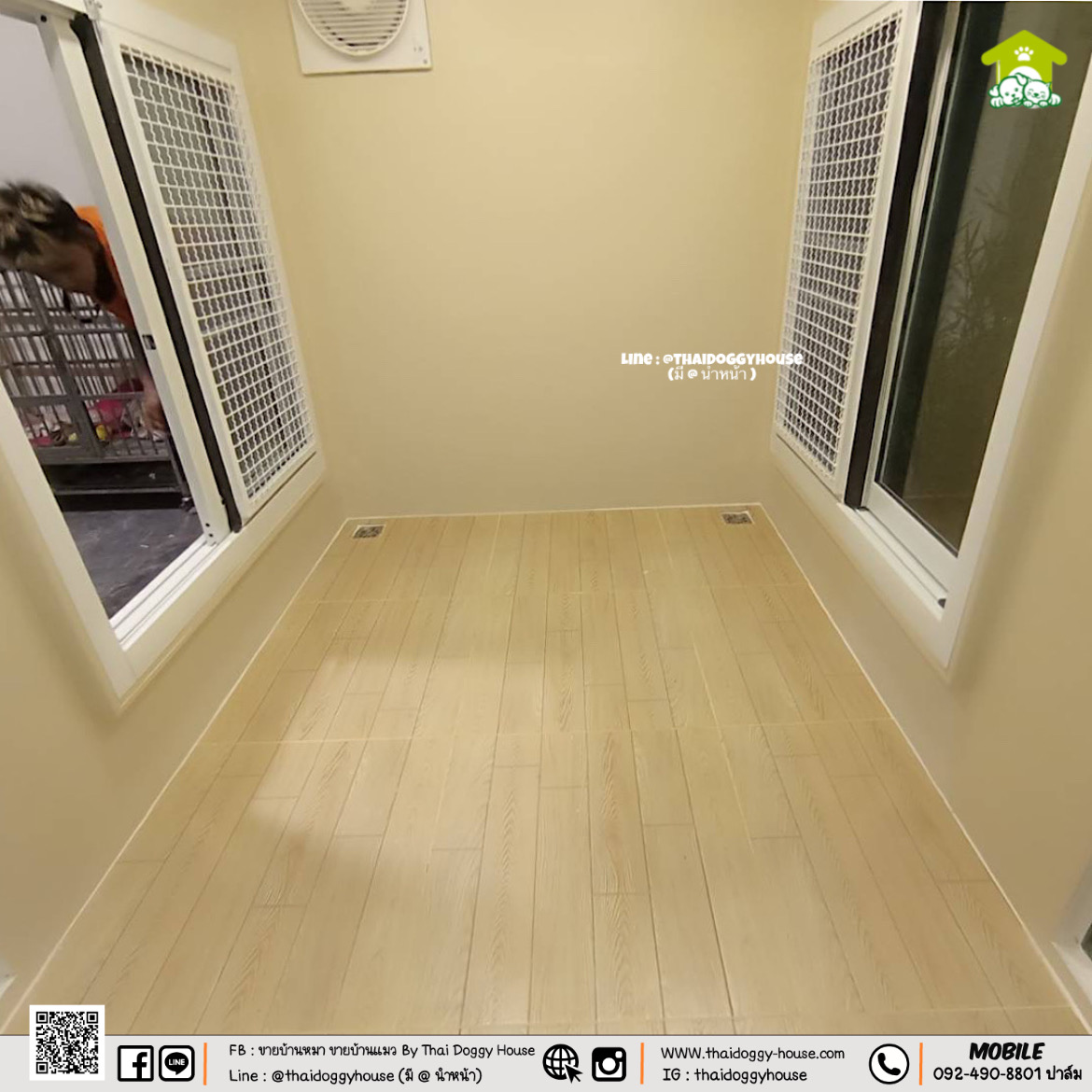 บ้านหมา บ้านแมว " 𝐍𝐎𝐑𝐃𝐈𝐂 𝐒𝐓𝐘𝐋𝐄 " หลังคาทรงจั่วสูง ภายในโปร่งโล่ง สบาย เน้นช่องแสงจากกระจกในการรับแสงจากธรรมชาติ