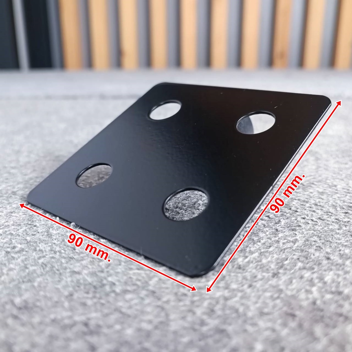 แผ่นเหล็ก4ช่อง ยึดโต๊ะ แผ่นเหล็ก แผ่นเพลท ยึดโต๊ะวางมิกซ์ 4รู เอไอ-ไพศาล