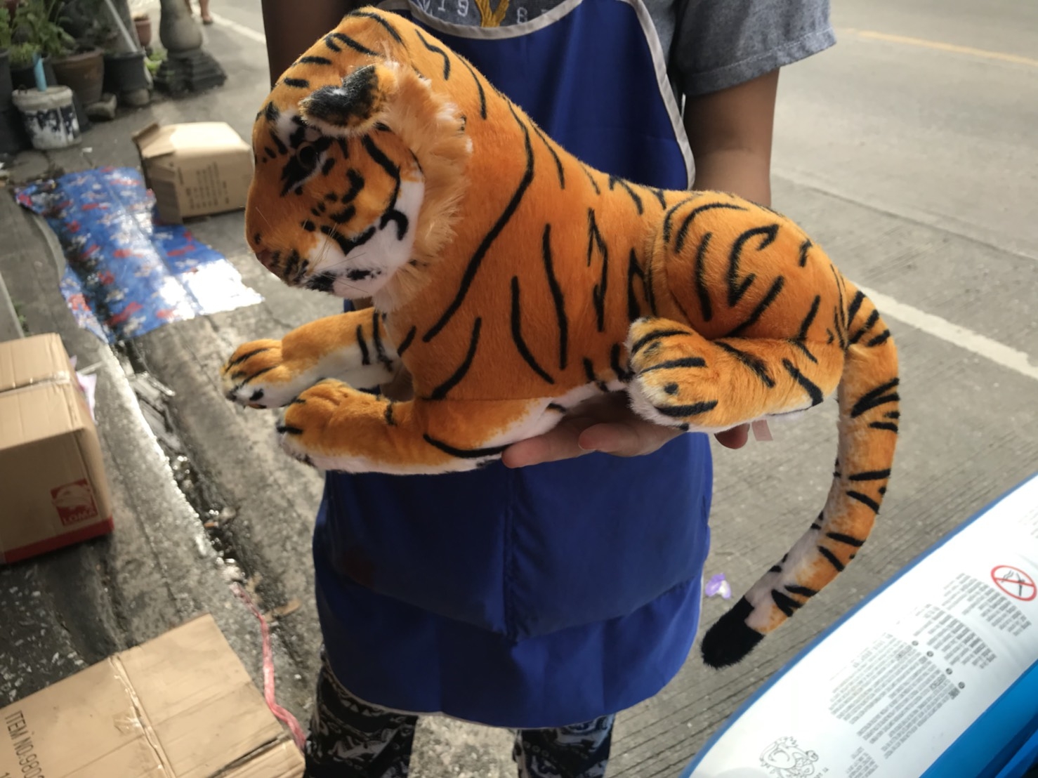 Fuji15 ตุ๊กตาเสือ ขนาด 55 cm ตุ๊กตาเสื้อดำ ตุ๊กตาเสื้อโค้ง ปลีกตัวละ sale