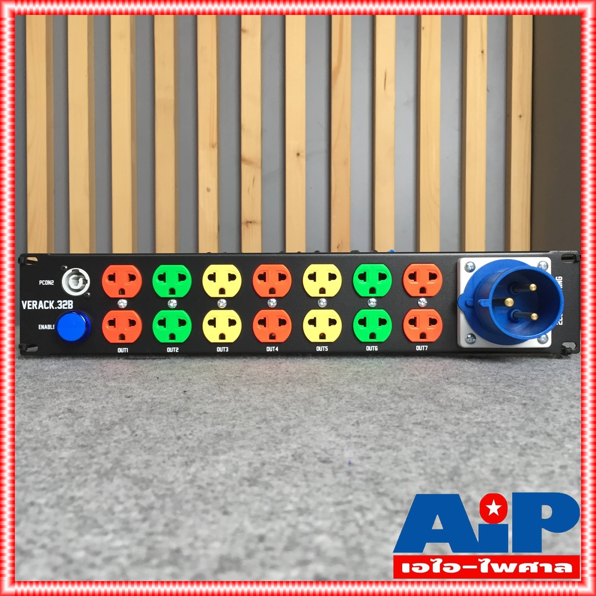 TECHCRON C9 / VERACK.32B 2U ชุดโหลดไฟ ชุดจ่ายไฟ AC 32A ชุดโหลดไฟใช้งานกับเพาเวอร์แอมป์ สินค้าโรงงาน MEGATECH