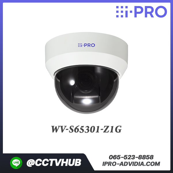 กล้อง PTZ i-PRO รุ่น WV-S65301-Z1G 2MP(1080p) Outdoor PTZ Network Camera with 10x Optical Zoom Lens ,AI Engine