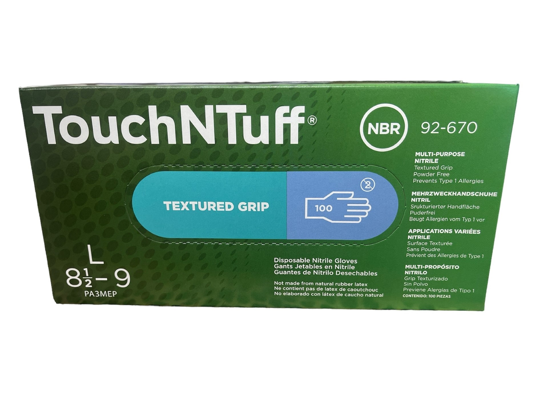 Gloves, Nitrile, Blue No powder ถุงมือไนไตรชนิดไม่มีแป้ง -Ansell