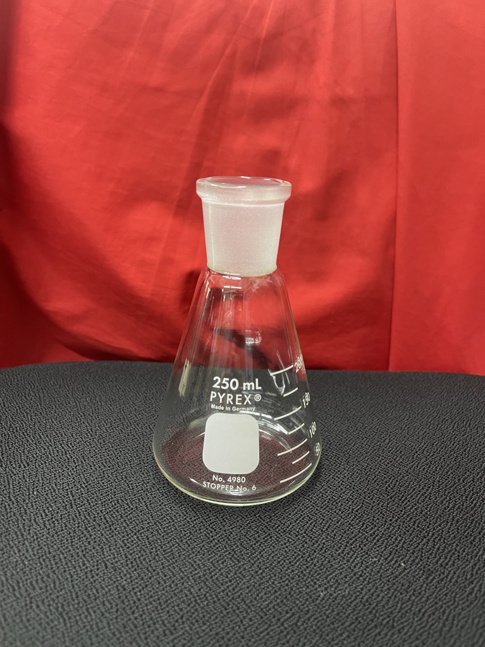 Flask, Erlenmeyer with Joint and Glass Stopper