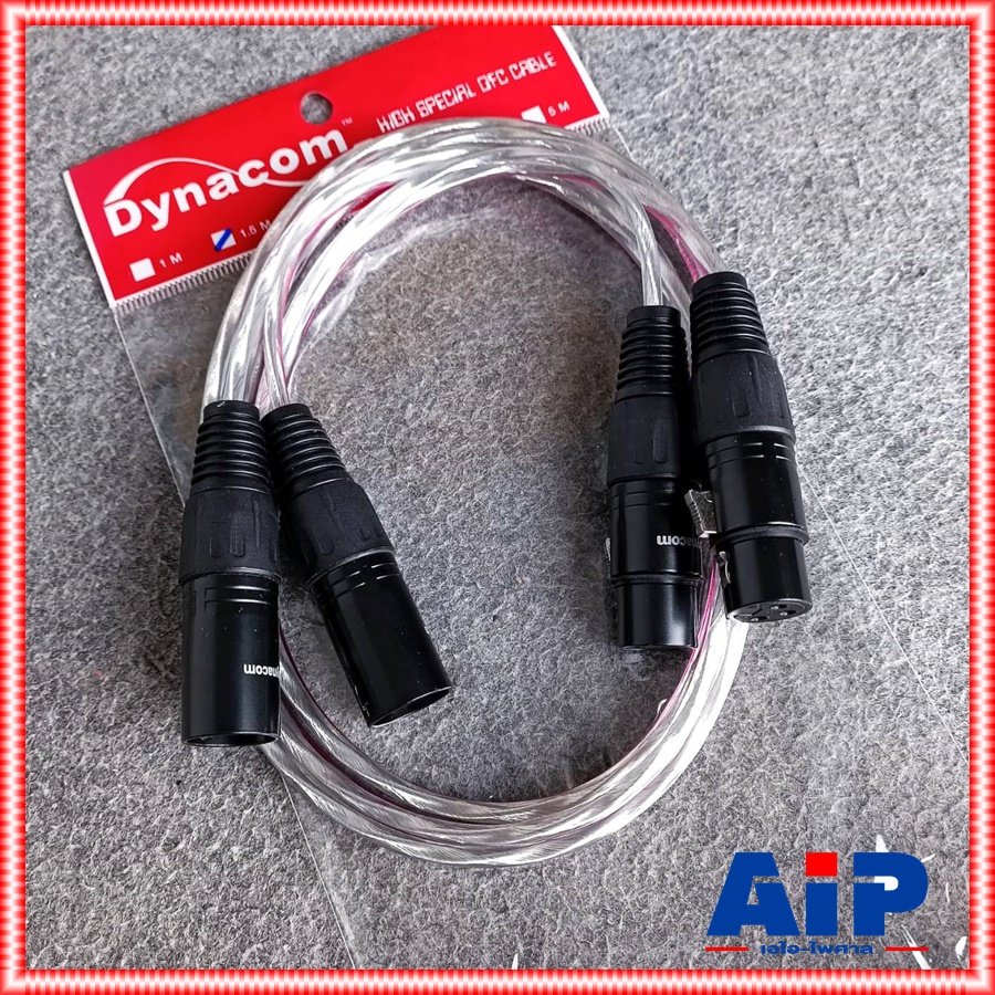 1.5เมตร DYNACOM สายP.CANNON-J.CANNONข้างละ2หัว 1.5M J2049 สายใส สายสัญญาณเสียง XLR-XLR ผู้เมีย คู่ยาว 1.5เมตร XLRจะมีสีเงินและสีดำขึ้นกับล็อตการผลิต