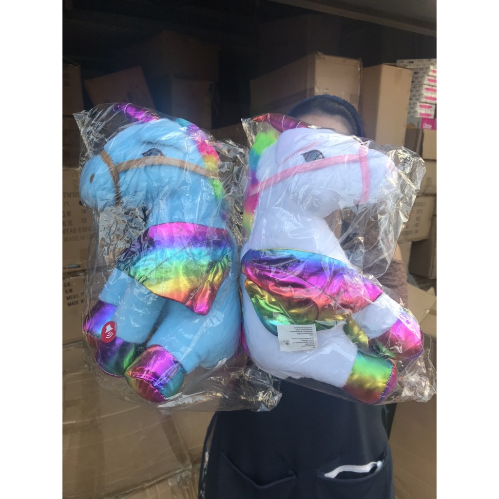 1691-1 ของเล่นเด็กตุ๊กตาม้ายูนิคอร์น มีเพลงไฟปีกขยับได้ ตัวละ