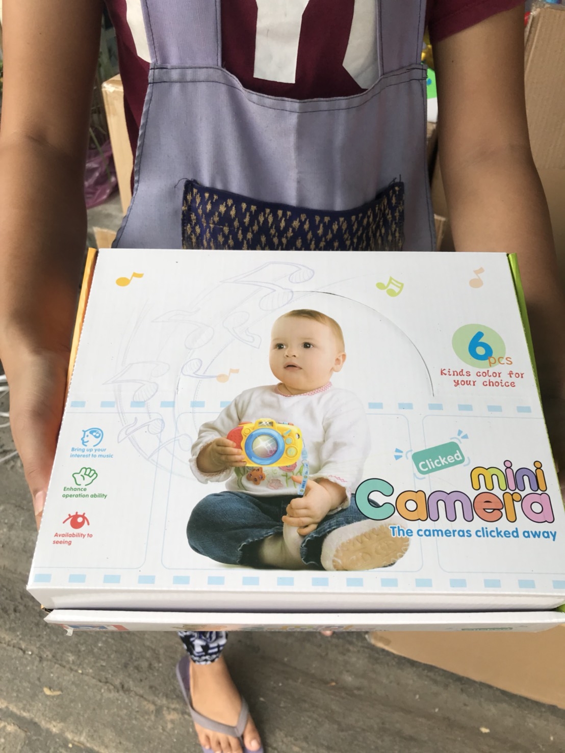 HJ-8029 ของเล่นกล้องถ่ายรูปเสียงไฟ กล้องเด็กใส่ถ่านเสียงไฟ ปลีกชิ้นละ (ของหมด)