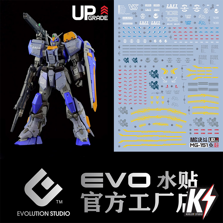 Waterdecal EVO UP Grade MG Duel Gundam #ดีคอลน้ำสำหรับติดกันพลา กันดั้ม Gundam พลาสติกโมเดลต่างๆ