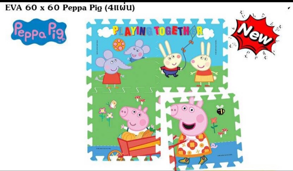 PPP9946 โฟมรองคลานหมู peppa pig เบาะกันกระแทกแพ็คละ 4 แผ่น แพ็คละ