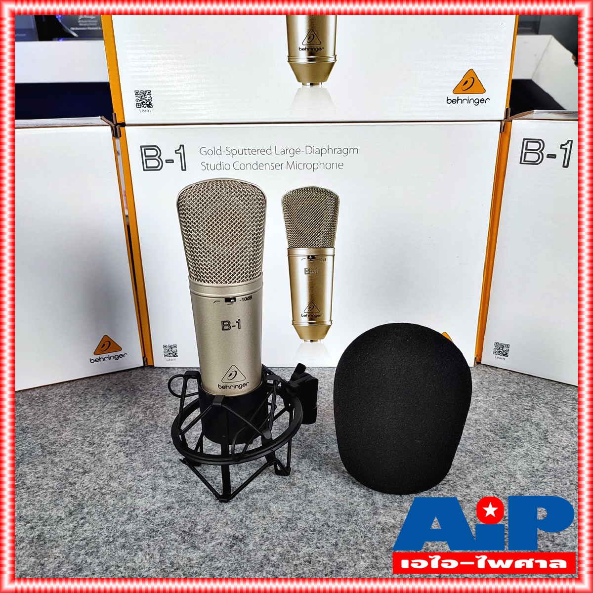 BEHRINGER B1 ไมค์สตูดิโอ CONDENSER MICROPHONE B 1 B-1 ไมค์ห้องอัด ไมค์ห้องส่ง ไมค์สตู ไมค์โครโฟน เอไอ-ไพศาล +++