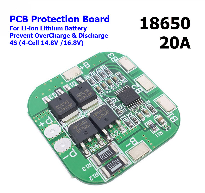 4S 20A 14.8V 18650 lithium battery protection board